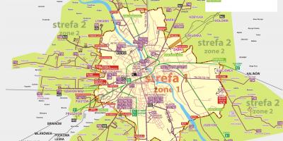 Χάρτης της Βαρσοβίας λεωφορείο 