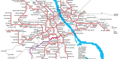 Warsaw χάρτης τρένο